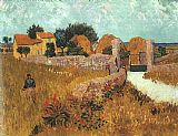 Farmhouse Canvas Paintings - Farmhouse in Provence